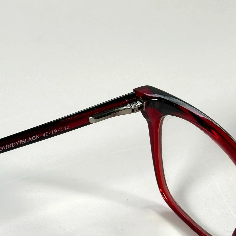 MODERN OPTICAL Welcome Eyeglasses Frame Only 49-19-140 Burgundy/Black Womens‎